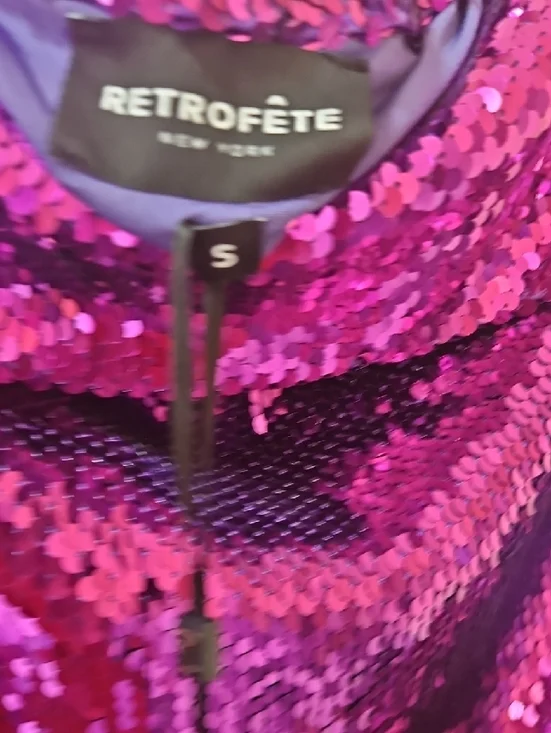 Retrofete Purple Sequin Mini Dress - Picture 11 of 11